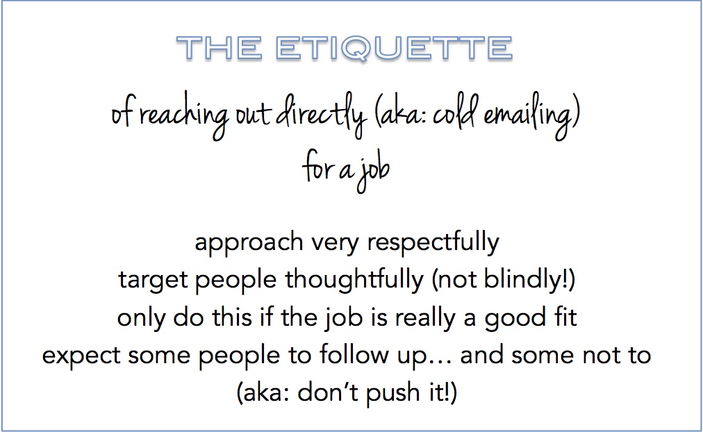 email someone you don't know about a job - etiquette