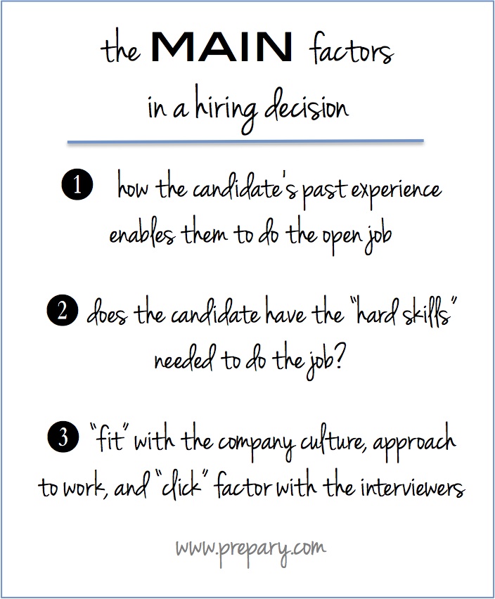 reasons why candidates get hired