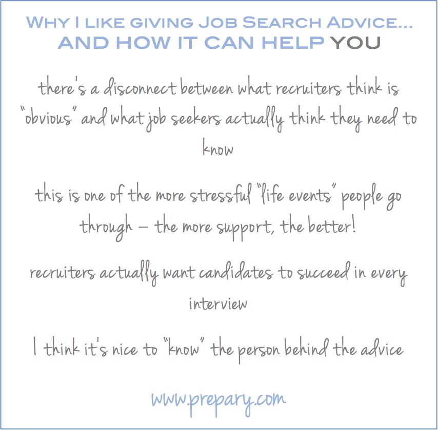 why give job search advice