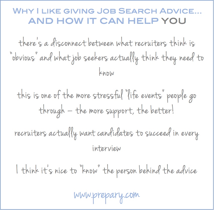 why give job search advice