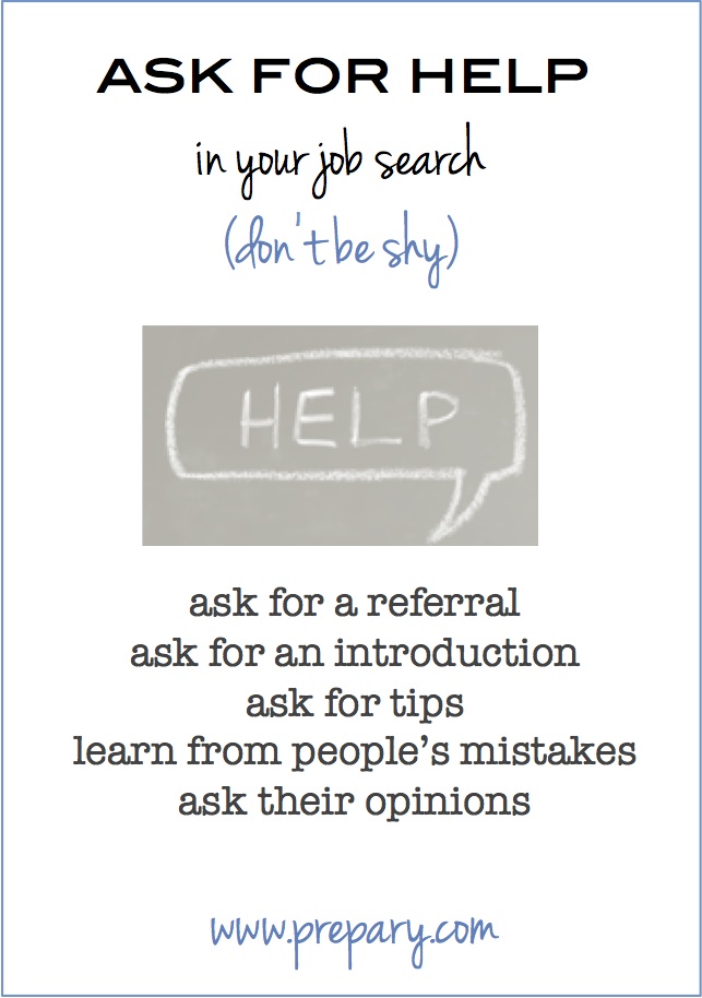 ask for help in your job search