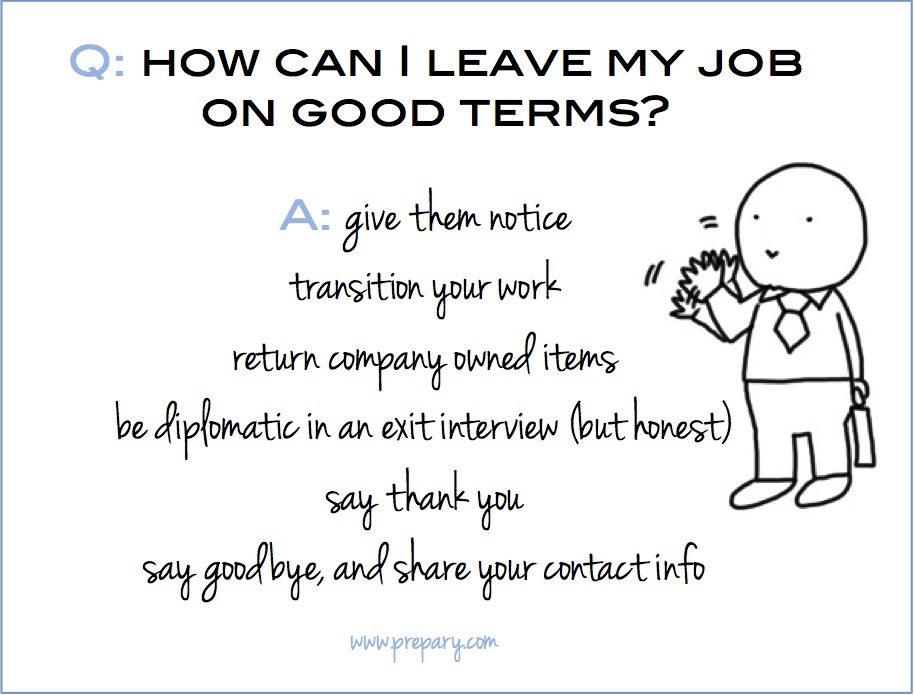 leave a job on good terms