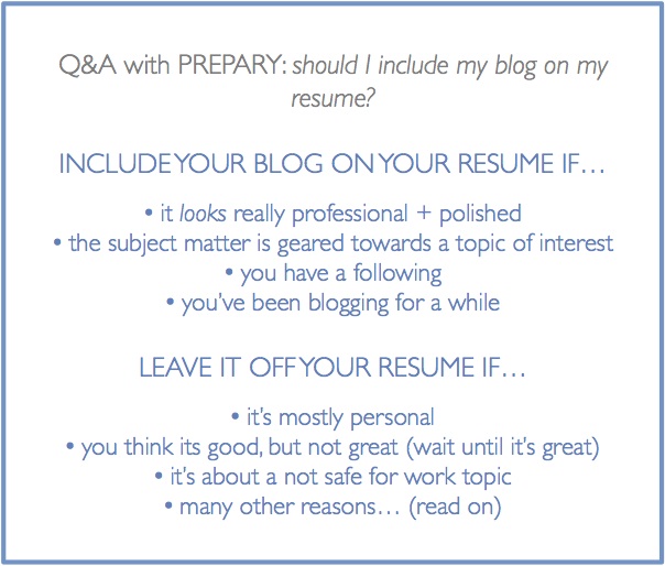 Blog as resume