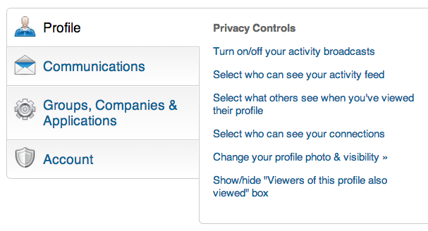 Privacy Settings LinkedIn