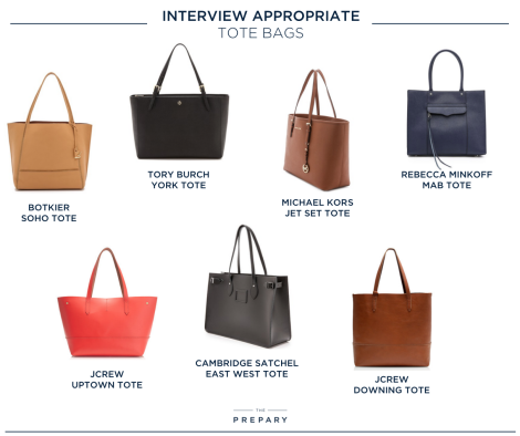 Interview appropriate tote bags