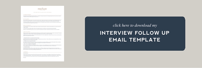 Interview Follow Up Template