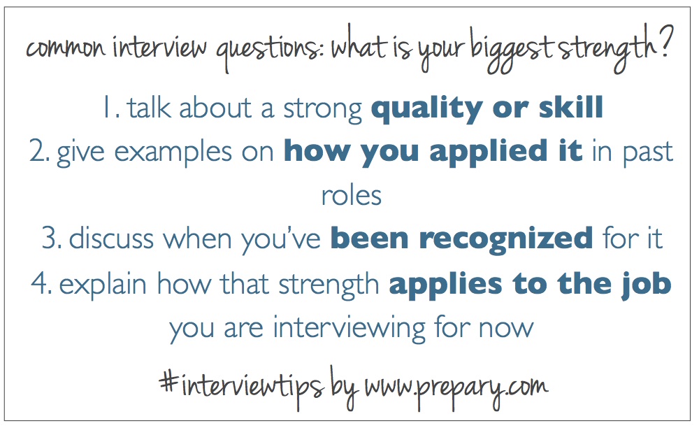 How to answer whats your biggest weakness in an interview Common Interview Questions What Is Your Greatest Strength The Prepary