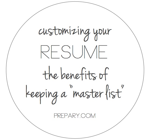 customize your resume for a job