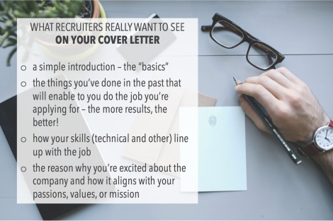 what recruiters want to see in your cover letter