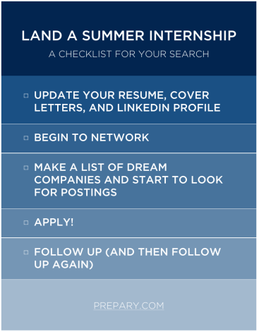 summer internship search