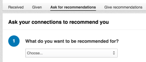 Then go to "ask for recommendations" and follow the prompts
