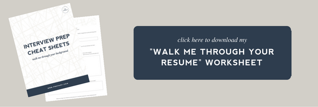 walk me through your resume